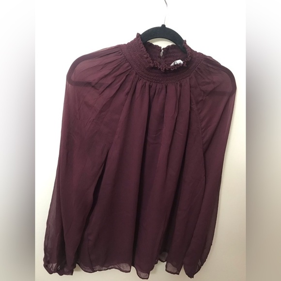 JOIE Womens Limited Edition Lined Long Sleeve Smocked Neckline Blouse Size XL - Picture 7 of 16